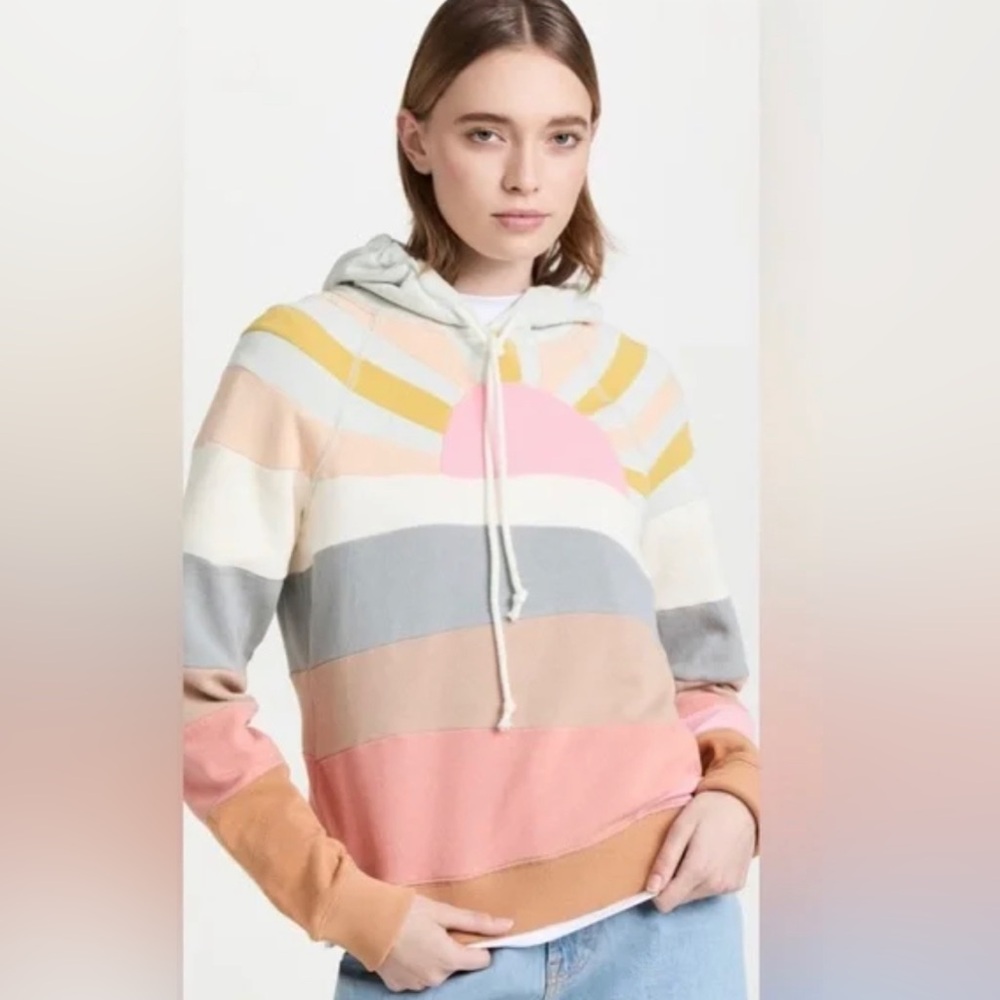 Faherty Soleil Hoodie Island Rise Large EUC